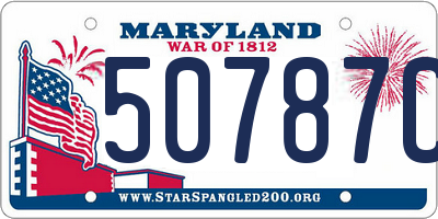 MD license plate 50787CJ