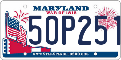 MD license plate 50P2516