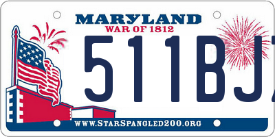 MD license plate 511BJZ