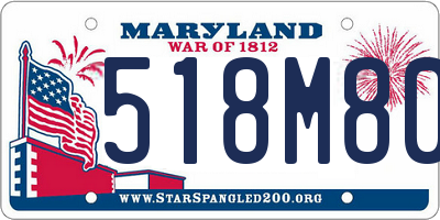 MD license plate 518M808