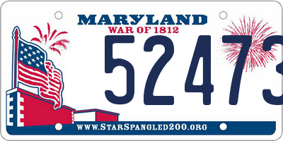 MD license plate 52473