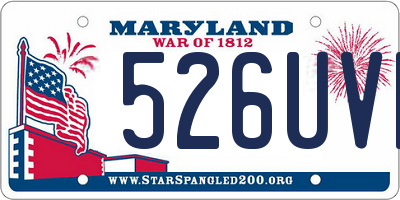 MD license plate 526UVL