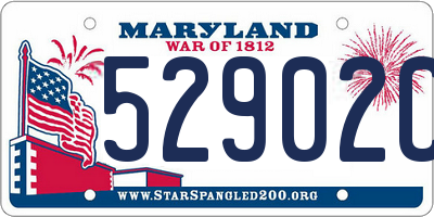 MD license plate 52902CB