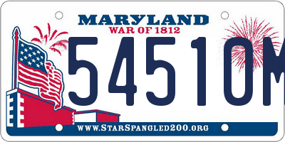 MD license plate 54510M7