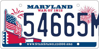 MD license plate 54665M9