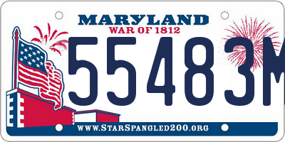 MD license plate 55483M6