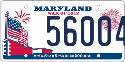 MD license plate 56004