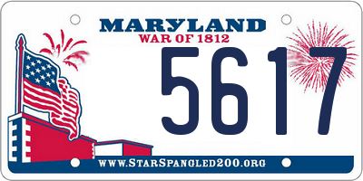 MD license plate 5617