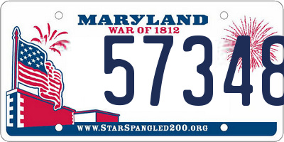 MD license plate 57348