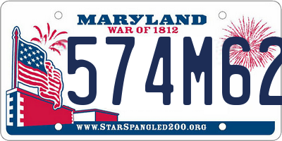 MD license plate 574M627