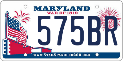 MD license plate 575BR1