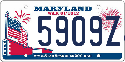 MD license plate 5909Z4