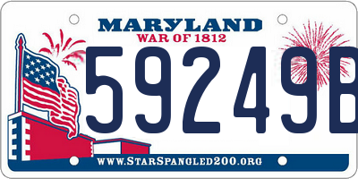 MD license plate 59249BY