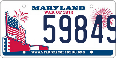 MD license plate 59849