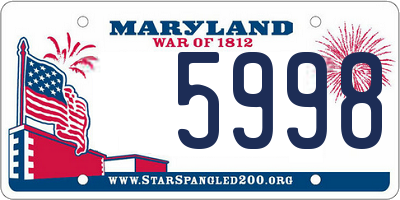 MD license plate 5998