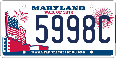 MD license plate 5998CE