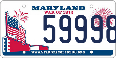 MD license plate 59998