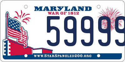 MD license plate 59999