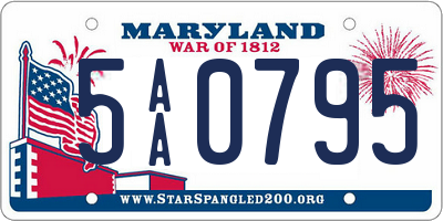 MD license plate 5AA0795