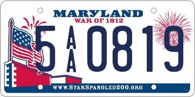 MD license plate 5AA0819