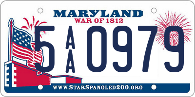 MD license plate 5AA0979