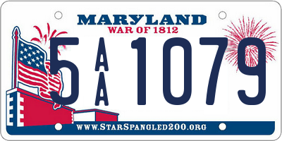 MD license plate 5AA1079