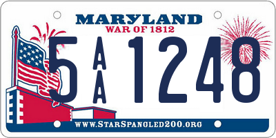 MD license plate 5AA1248