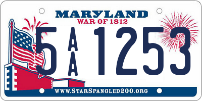 MD license plate 5AA1253