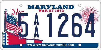 MD license plate 5AA1264