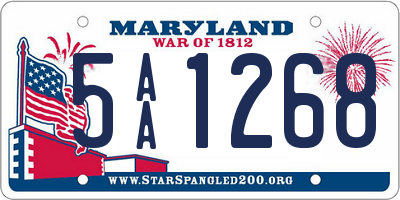 MD license plate 5AA1268