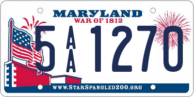 MD license plate 5AA1270