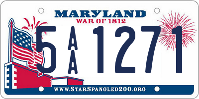 MD license plate 5AA1271