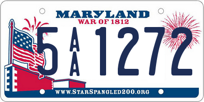 MD license plate 5AA1272