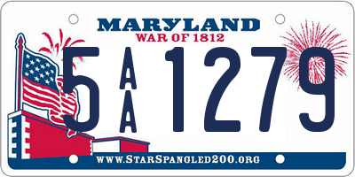 MD license plate 5AA1279