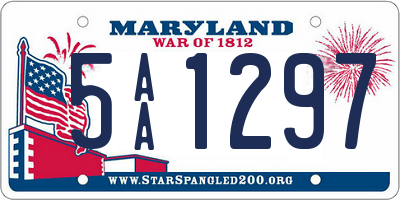 MD license plate 5AA1297