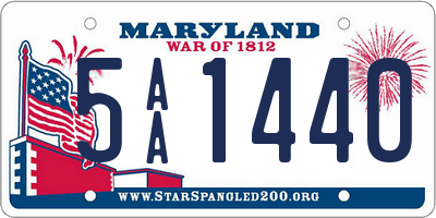MD license plate 5AA1440