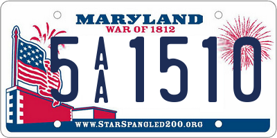 MD license plate 5AA1510