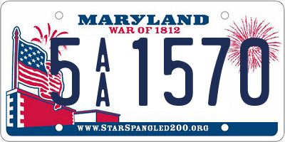 MD license plate 5AA1570