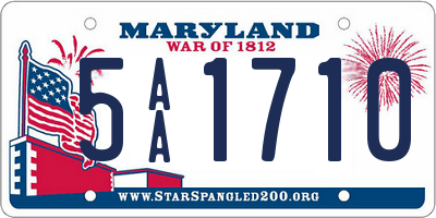 MD license plate 5AA1710