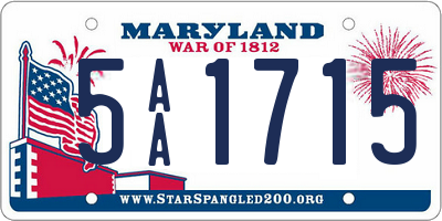 MD license plate 5AA1715