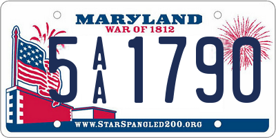 MD license plate 5AA1790