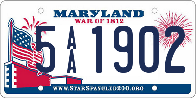 MD license plate 5AA1902