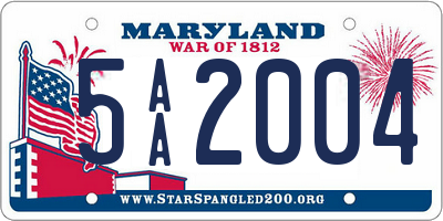 MD license plate 5AA2004