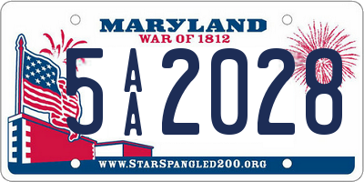 MD license plate 5AA2028