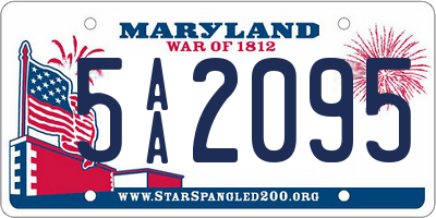 MD license plate 5AA2095