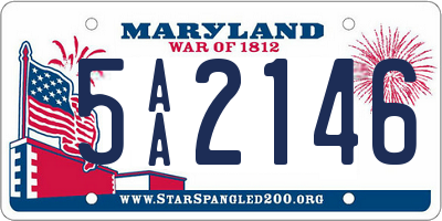 MD license plate 5AA2146