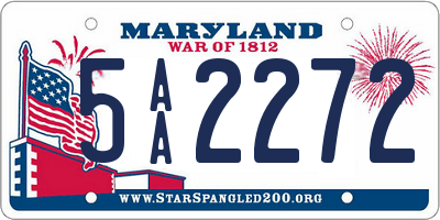 MD license plate 5AA2272