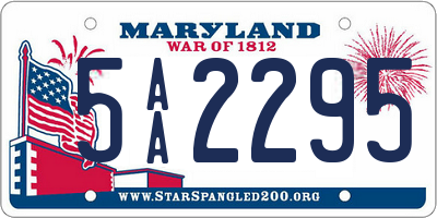 MD license plate 5AA2295