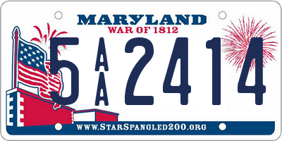 MD license plate 5AA2414