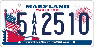 MD license plate 5AA2510
